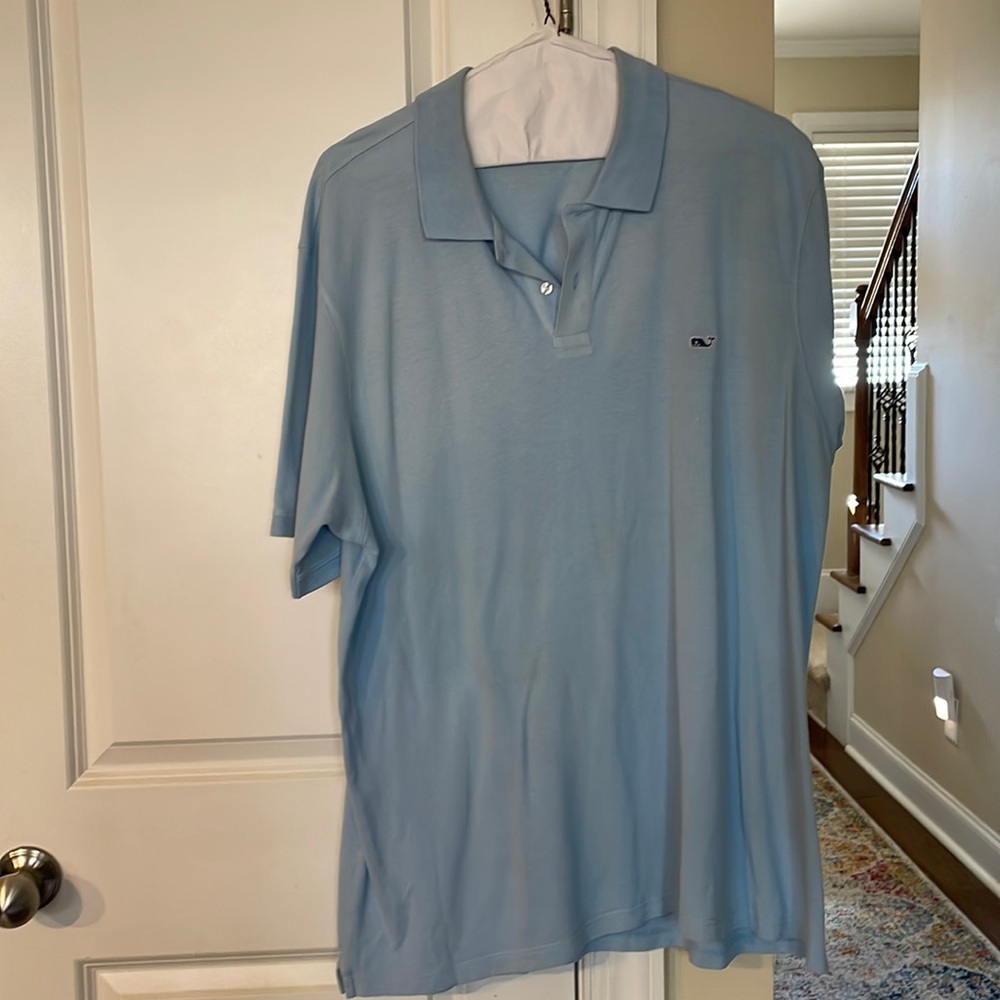 Vineyard vines men’s polo. Sky blue XL